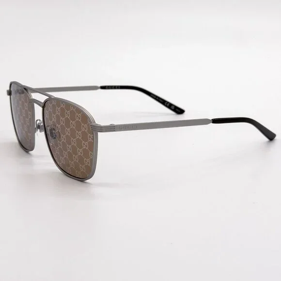 NEW GUCCI SUNGLASSES SILVER UNISEX EYEWEAR GUCCI GG1881S 004